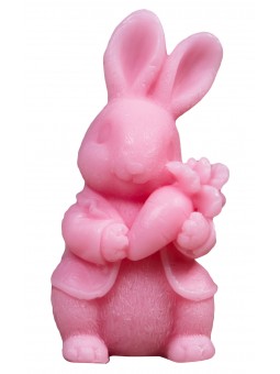 Happy soap RABBIT WITH CARROT pink