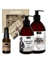 Set: Shower Gel 8 in 1 + Shampoo for men 1 in 1 + Face'N' Beard Oil + Glycerin Soap - DOBERMANN