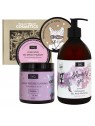 Set: Shower Gel + Face Cleansing Mousse + Face Butter + Wash & Scrub peeling PEONY
