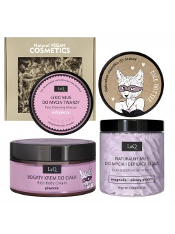 Set: Body mousse + Face mousse + Body butter + Face butter PEONY