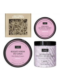 Set: Body washing mousses + Body care cream + Face Cleansing Mousse PEONY
