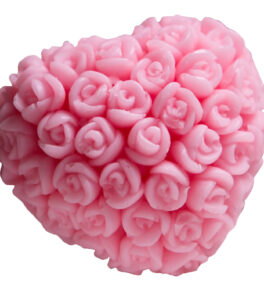 mydełko glicerynowe LaQ w ształcie różowego serduszka w różyczki 40 g
