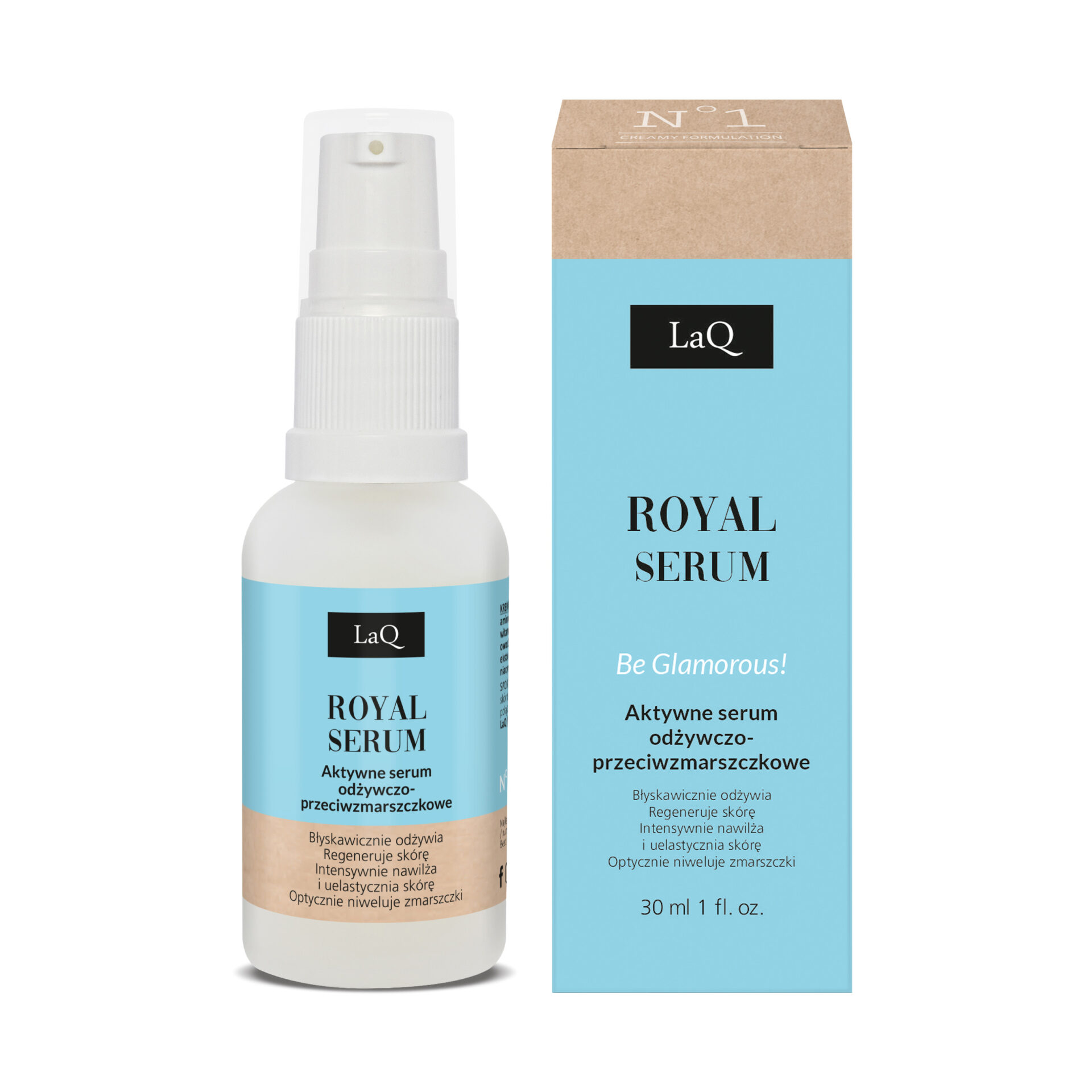 LaQ Serum ROYAL Be Glamorous aktywne serum odżywczo-przeciwzmarszczkowe 30 ml