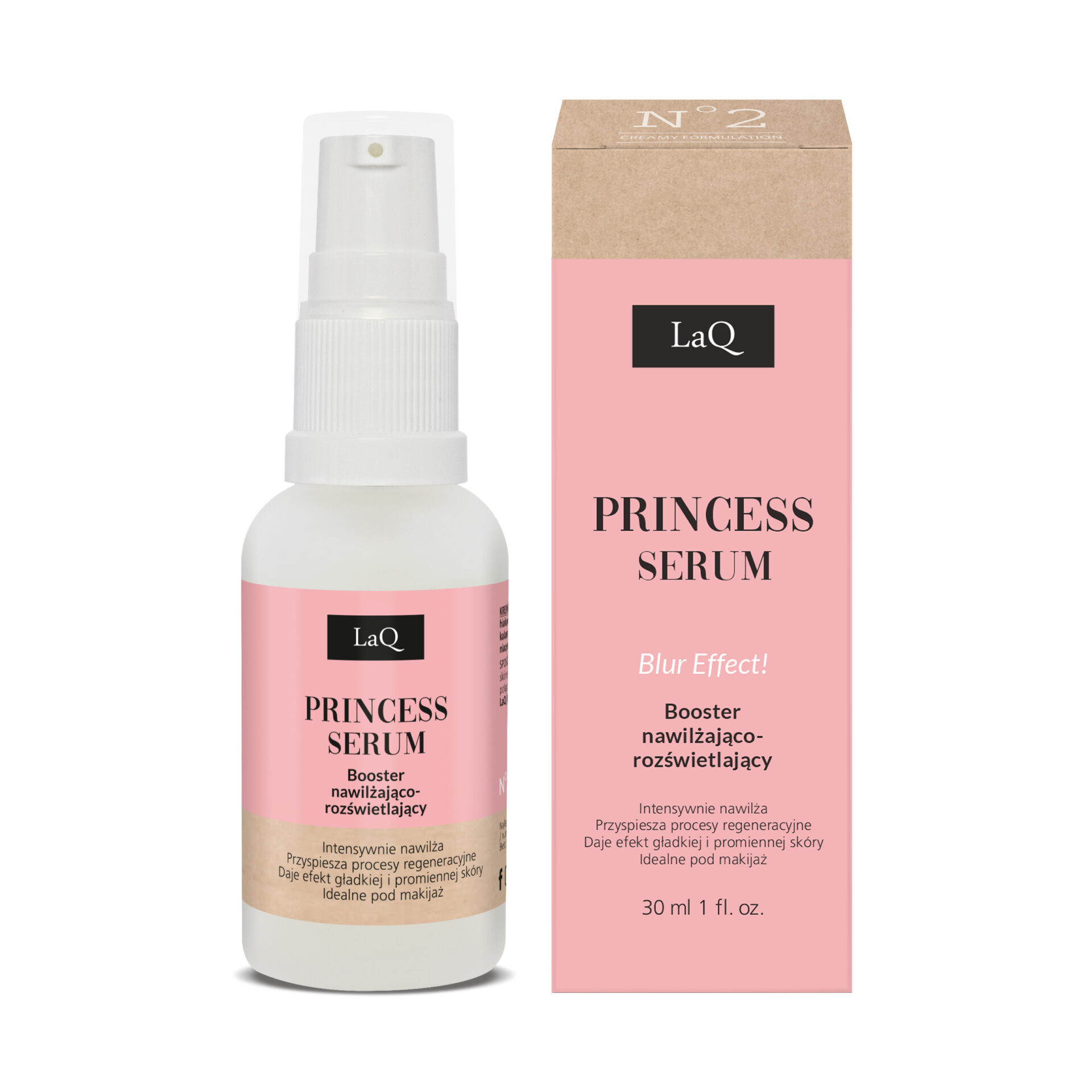 LaQ Serum PRINCESS Blur Effect booster nawilżająco-rozświetlający 30 ml