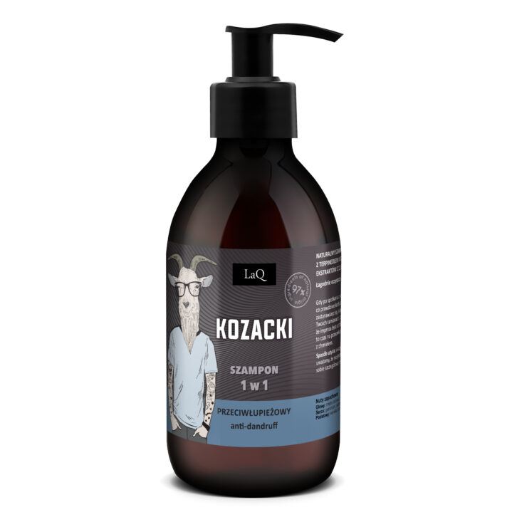 LaQ szampon do włosów przeciwłupieżowy 300 ml Kozacki z czarną etykietą