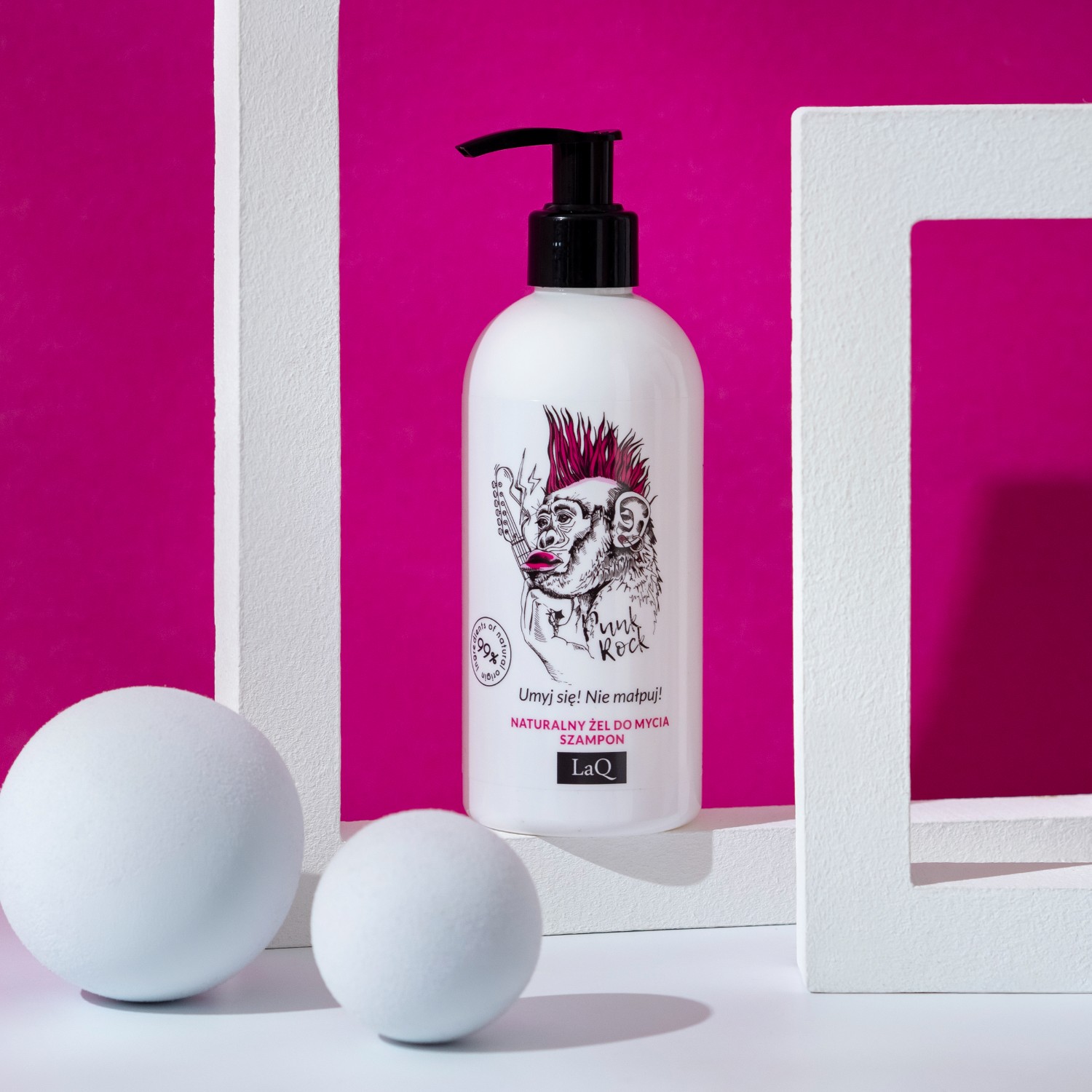 LaQ Żel pod prysznic i szampon 2 w 1 MAŁPA 300 ml