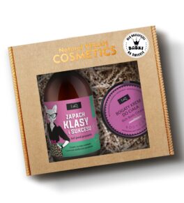 LaQ Zestaw żel 500 ml Klasa i Sukces Magnolia i różowy pieprz bogaty krem do ciała nawilżający 220 g w pudełku prezentowym na sianku