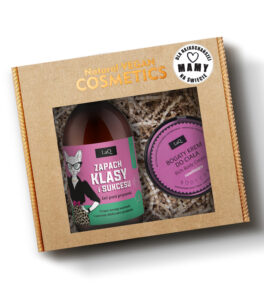 LaQ Zestaw żel 500 ml Klasa i Sukces Magnolia i różowy pieprz bogaty krem do ciała nawilżający 220 g w pudełku prezentowym na sianku