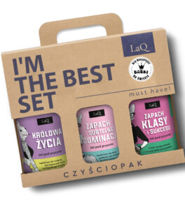 zestaw 3 x 500 ml żeli pod prysznic dla kobiet-zawieraz żel Niezapominajka Królowa Życia, Piwonia Zapach Subtelnej Dominacji oraz Magnolia Zapach Klasy i Sukcesu w kartoniku z uchwytem