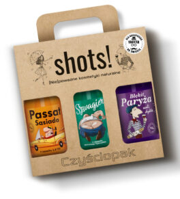 LaQ czyściopak Shots! żele pod prysznic 500 ml, Passat Sąsiada, Szwagier i Błękit Paryża w kartoniku