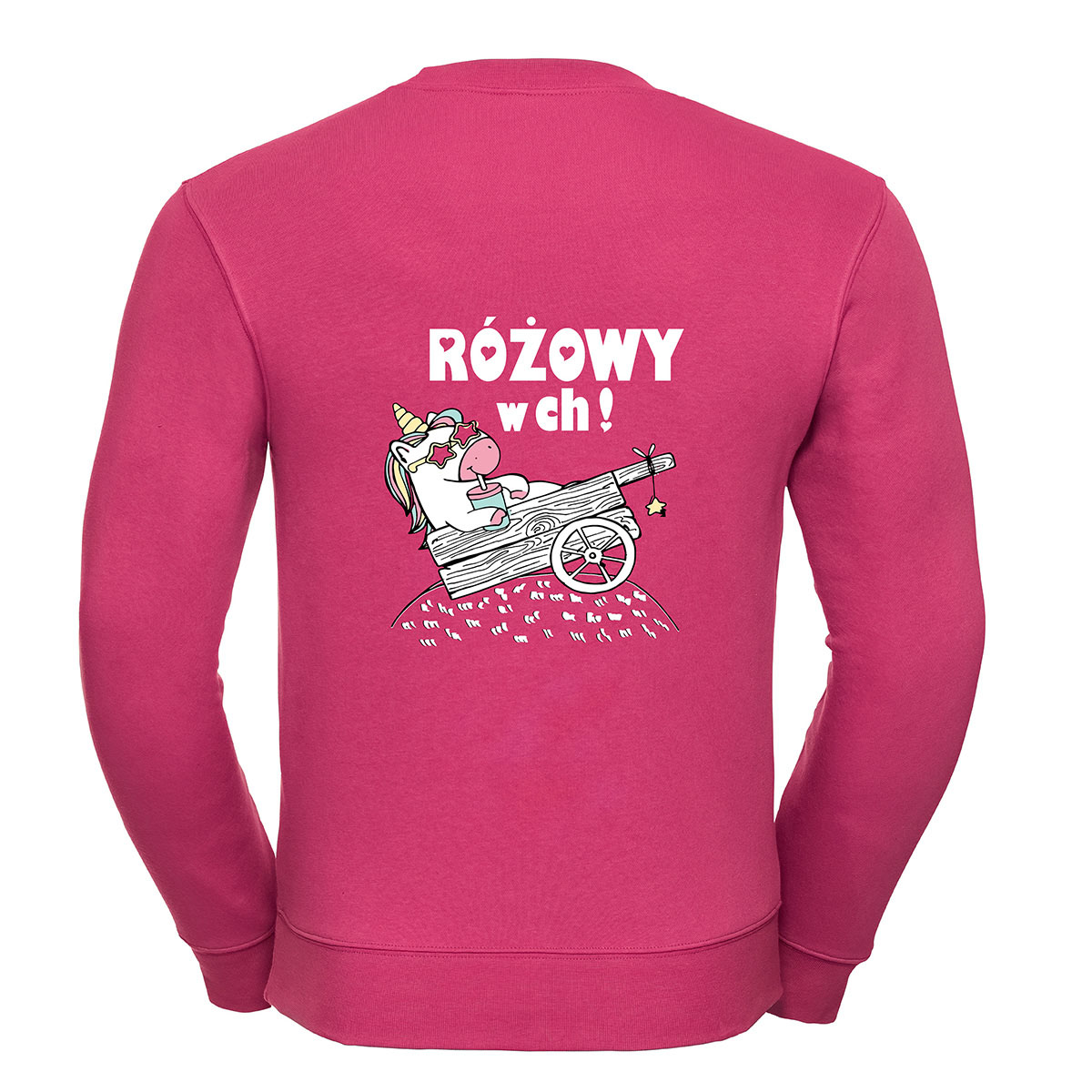 Shots! Bluza bez kaptura "Różowy w ch!" Unisex