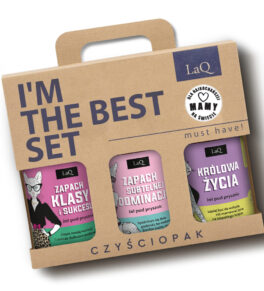 zestaw 3 x 500 ml żeli pod prysznic dla kobiet-zawieraz żel Niezapominajka Królowa Życia, Kiwi i Winogrona Zapach Xakupów Bez Limitu oraz Magnolia Zapach Klasy i Sukcesu w kartoniku z uchwytem