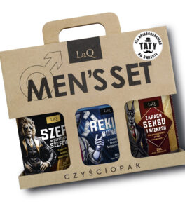 zestaw kosmetyków w kartonie prezent na dzień ojca żele pod prysznic szef wszystkich szefów rekin biznesu zapach seksu i biznesu LaQ